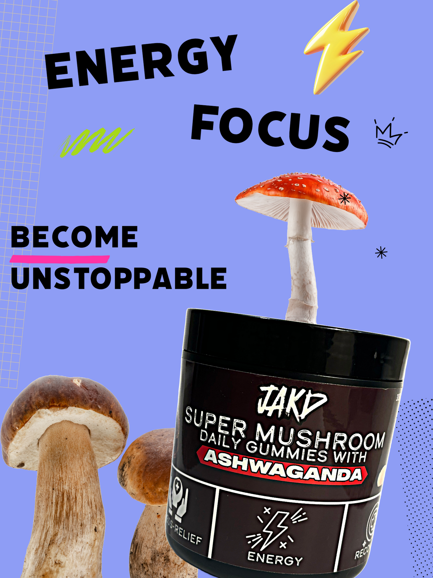 ASHWAGANDA MUSHROOM GUMMIES