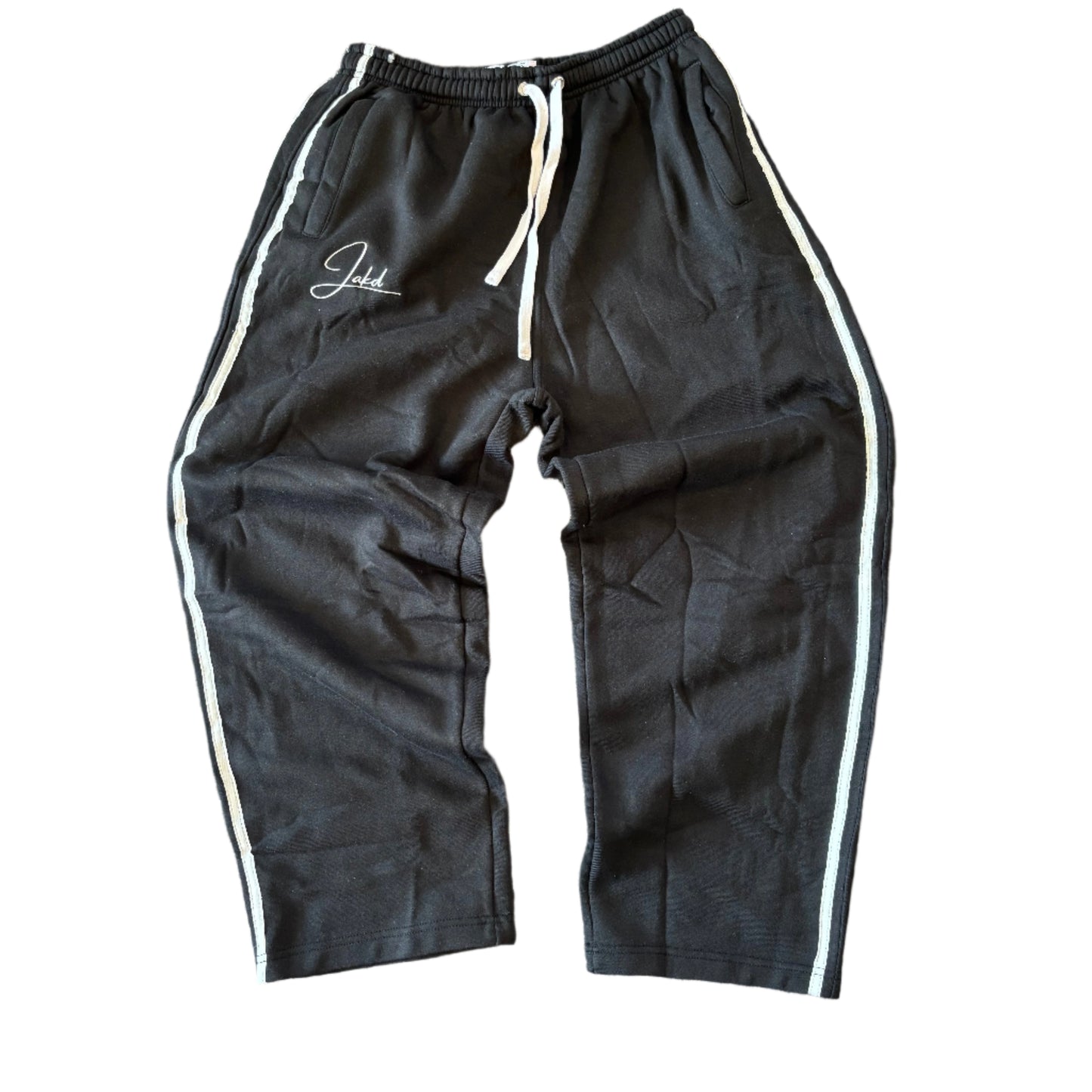 SATIN BLACK SWEATPANTS