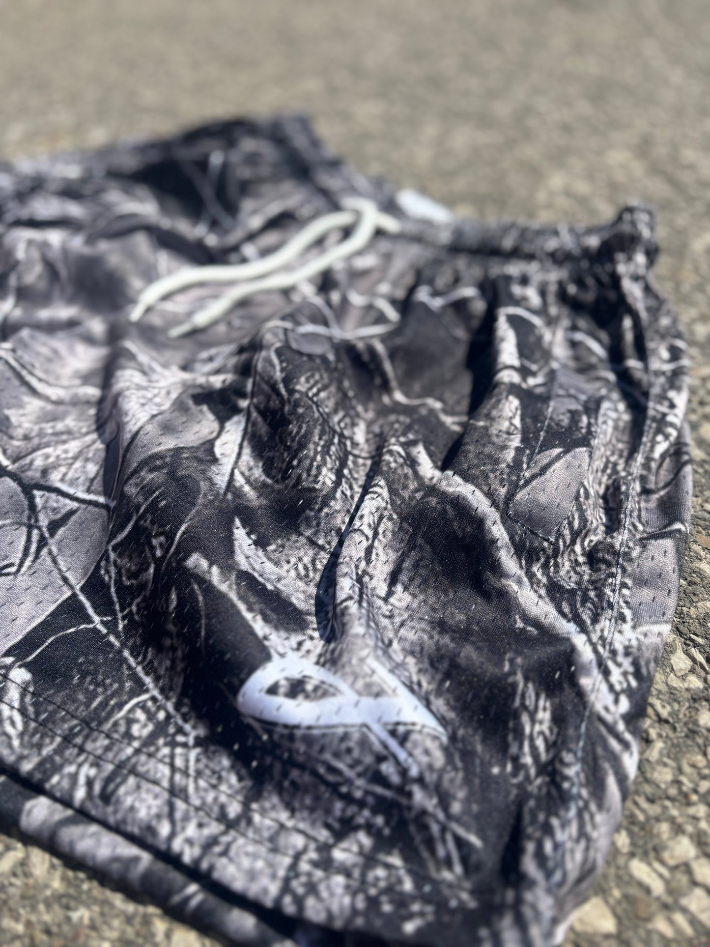 Noir Camo 6" Inseam unisex shorts