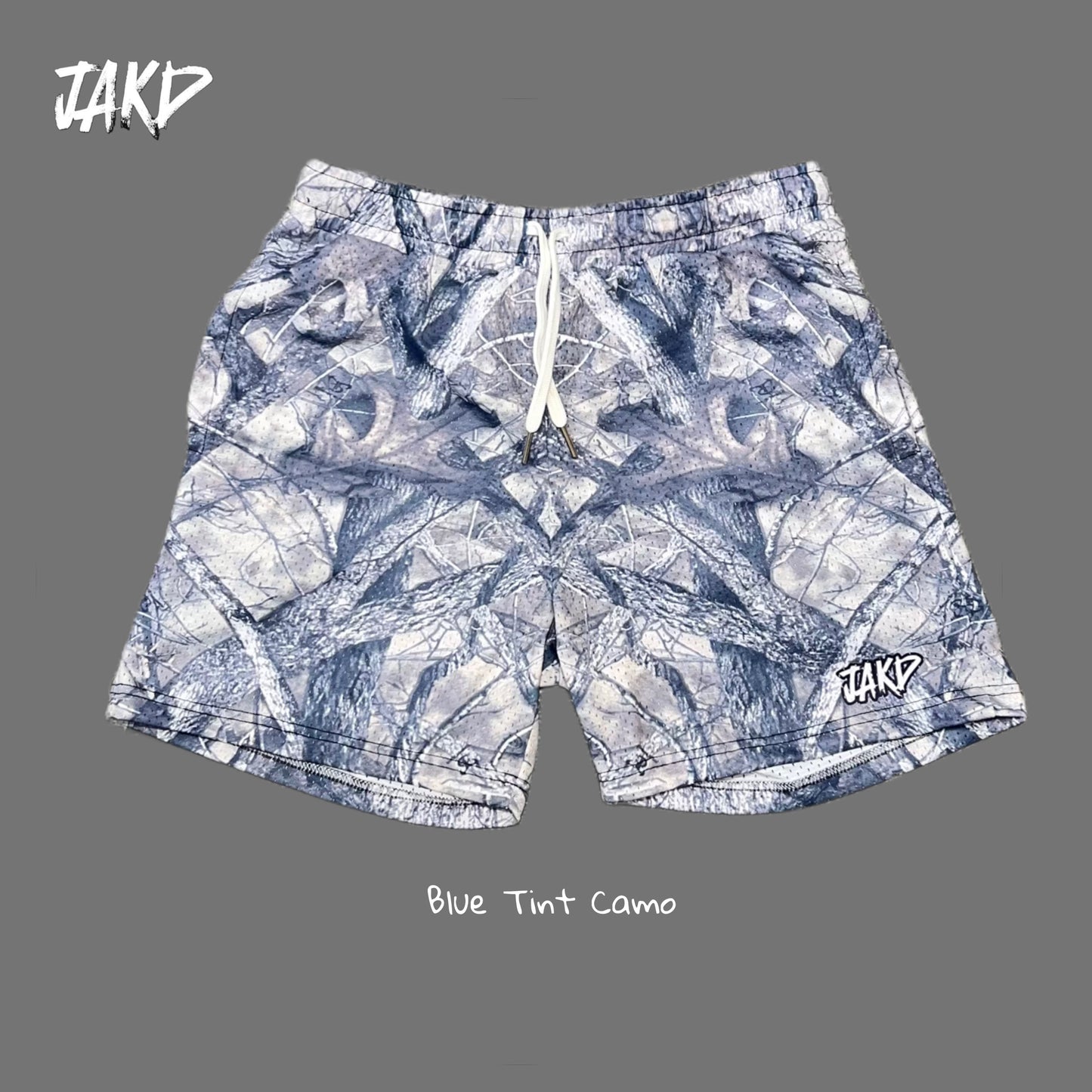 Blue Tint Camo 5" Inseam Mesh Shorts